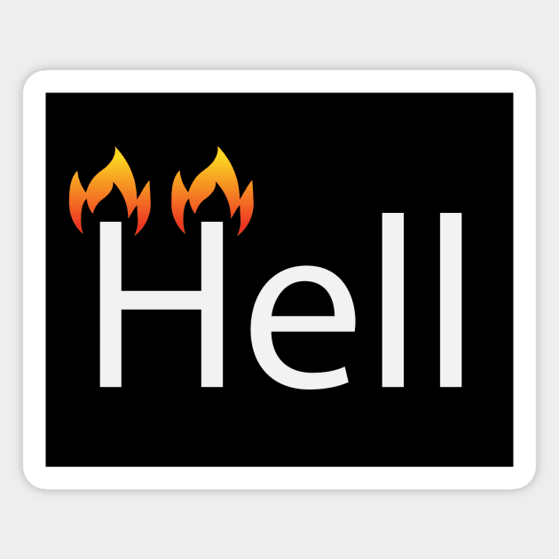 Hell artistic text design Magnet by BL4CK&WH1TE 